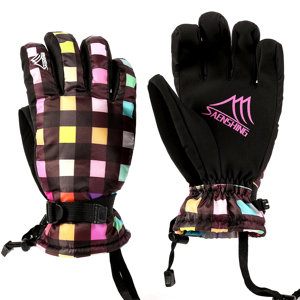 

SAENSHING Ski Gloves Women Snowboard Gloves Snowmobile Motorcycle Riding Winter Windproof Waterproof Skiing Female Snow Gloves