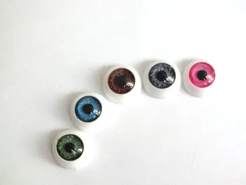 

50pcs 12mm Mix Color Doll Eyeballs Half Round Acrylic Eyes for DIY Doll Bear Crafts Plastic Doll EyeBall Doll Toy Parts