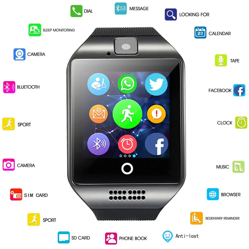 

GEJIAN New Men Women Smart Watch LED Color Screen Bluetooth phones Fitness Pedometer Clock Answer Dial Call Smart Wrist band