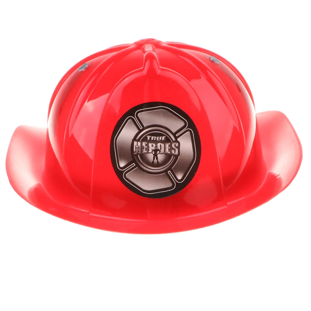 Firefighter Helmet, Safety Hat for Fancy Dress Firemen Costume Children Boy Role Playing Pretend Play Toy Educational