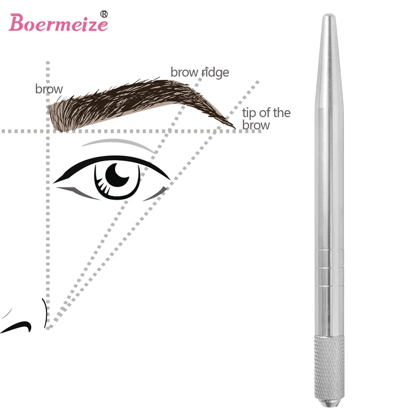 Татуировка ручка Перманентный макияж машина микроблейдинг бровей ручка для губ татуировки и татуаж бровей tebori ручка с 2 шт. иглы Лезвия