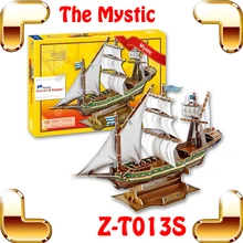 Рождественский подарок Z-T013S Франция мистический флагман 3D головоломка история Корабль Коллекция DIY головоломка для взрослых EPS материальное украшение