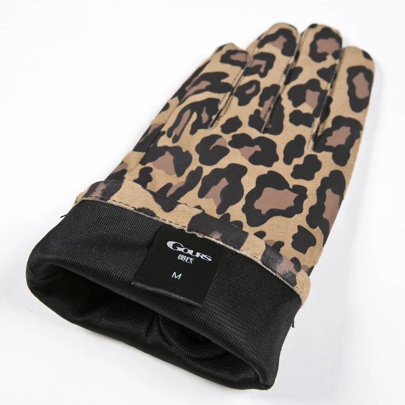 Gours осенне-зимние женские перчатки из натуральной кожи, модные новые брендовые варежки из козьей кожи, повседневные перчатки для вождения с леопардовым принтом GSL004