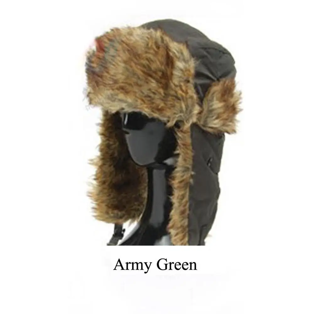 Новинка, мужская и женская спортивная шапка, зимняя утолщенная ветрозащитная шапка для бега, лыжная уличная Кепка, морозостойкая маска, наушники, зимние шапки, теплая шапка s - Цвет: ArmyGreen