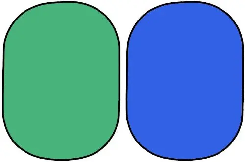 Wrinkle-Resistant Cotton Collapsible Backgroud 5'x7'150x210cm Green&Blue Chromakey screen 2in1 twist Backdrop board+Carry Bag