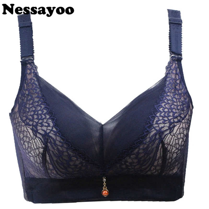 

Push Up Women Bra B C Cup Lace Sexy Plus Size 36 38 40C 42C Large Push Up ladies lingerie Sexy lace bra New Arrive Hot Sale Bra