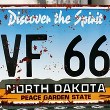 XDCP-221 Винтаж номерной знак "Северная Дакота HVF 660" металлический художественное изображение на жести признаки бар обои с изображением паба Декор настенная плакат Ремесло 15x30 см