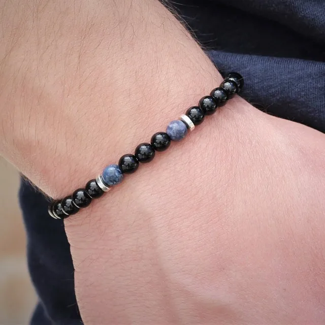 Bracelet Men 2018 Fashion New Clic Trend Charm 6mm Stone Bracelet Men 2018 Fashion New Clic Trend Charm 6mm Stone Beads Round Jewelry