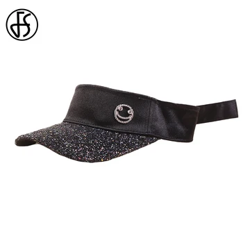 

FS Summer Empty Top Outdoor Sport Sun Visor Hat For Women Men Black Pink Smile Face Caps Tennis Golf Baseball Cap Gorras Mujer