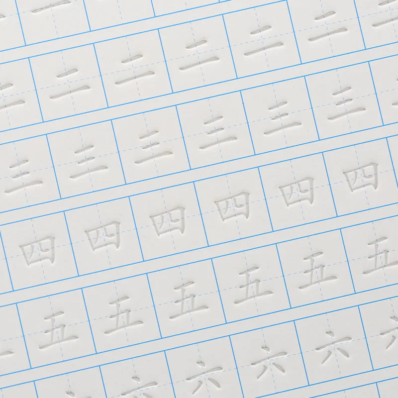 

Reused Learn English Chinese Number Drawing copybook hand writing round hand groove training copy auto fades For Kids Children