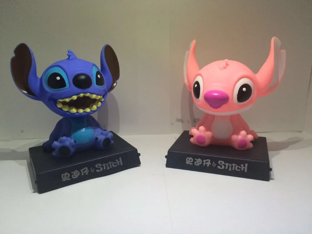 10 CM échapper à la colle Lilo & point Action Figure secouant sa tête poupée voiture ameublement Articles jouet modèle vacances cadeaux ornements