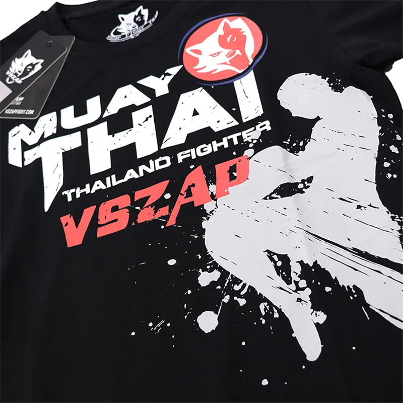 Мужская футболка VSZAP для кикбоксинга занятий боевыми видами спорта Wolf Muay Thai