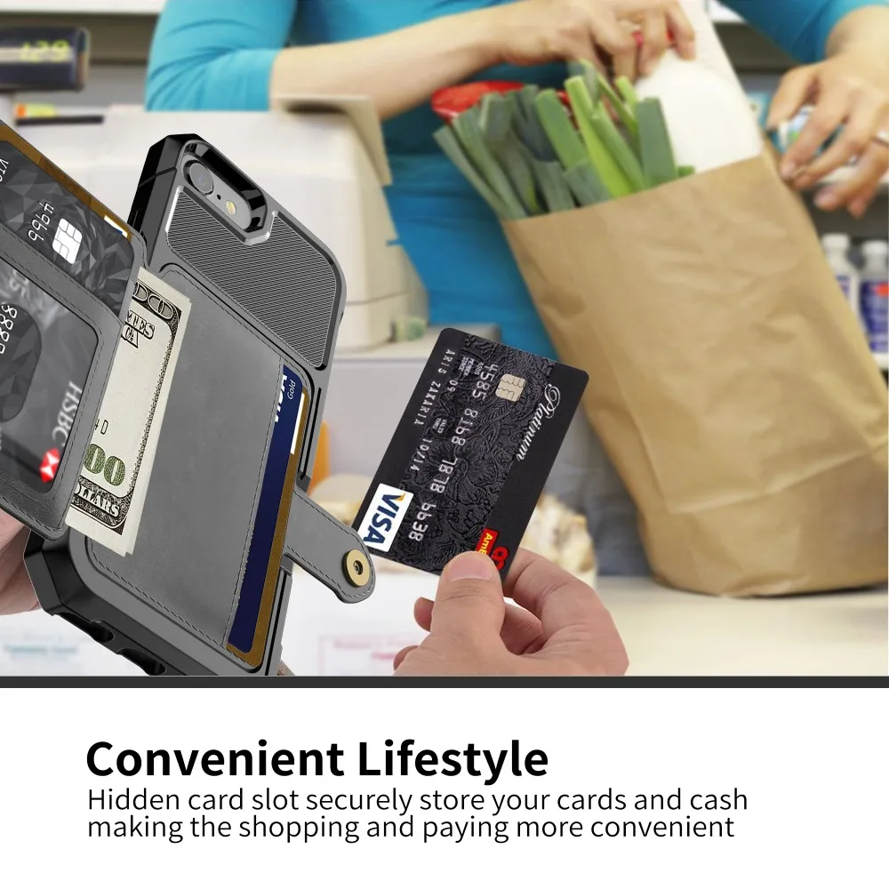 Luxury PU Leather Wallet Case for Samsung Galaxy S10 S9 Plus for iPhone 6 6s 7 8 Plus X XS XR XX MAX Cases Wallet Flip Cover