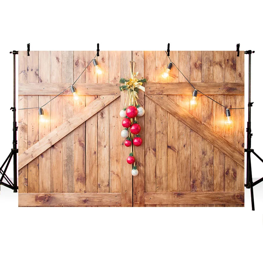 

MEHOFOTO Photography Backdrop Christmas Headboard Wood Berry Decor Background Photocall Photo Shoot Prop Photobooth