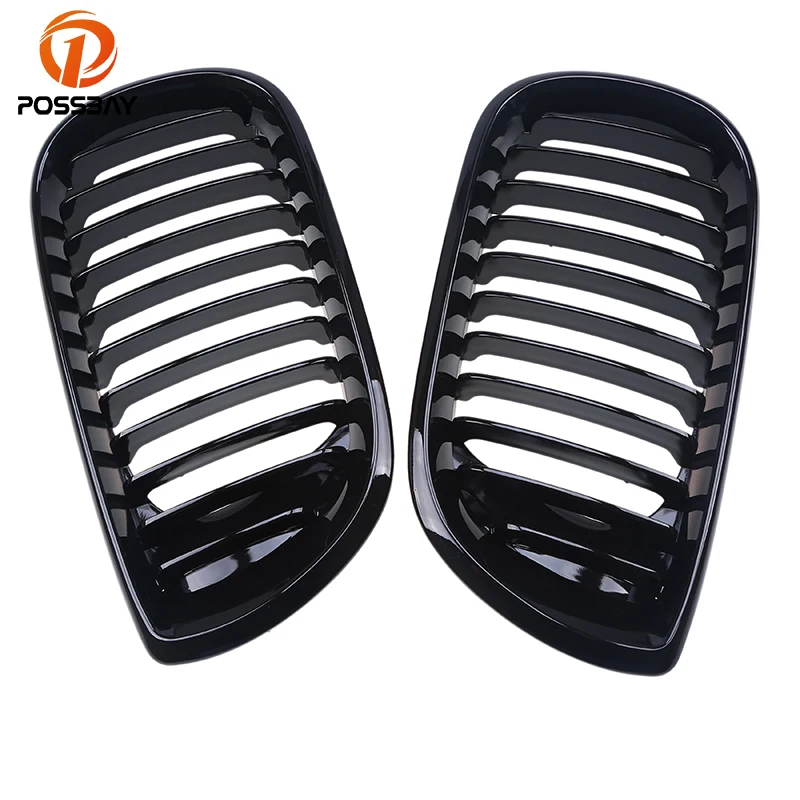 

POSSBAY Gloss Black Front Kidney Grille Grill for BMW 3-Series E46 325xi/330d/316i/318d Sedan 2001-2005 Facelift Center Decor
