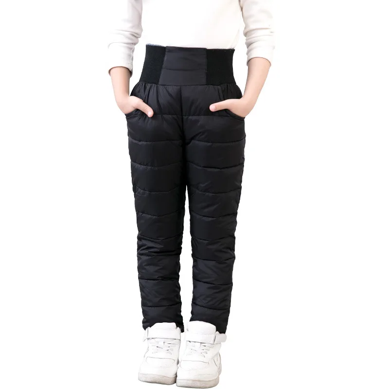Children-s-down-pants-winter-boys-girls-Elastic-waist-Thick-warm-down-pant-outdoor-kids-Solid (3)