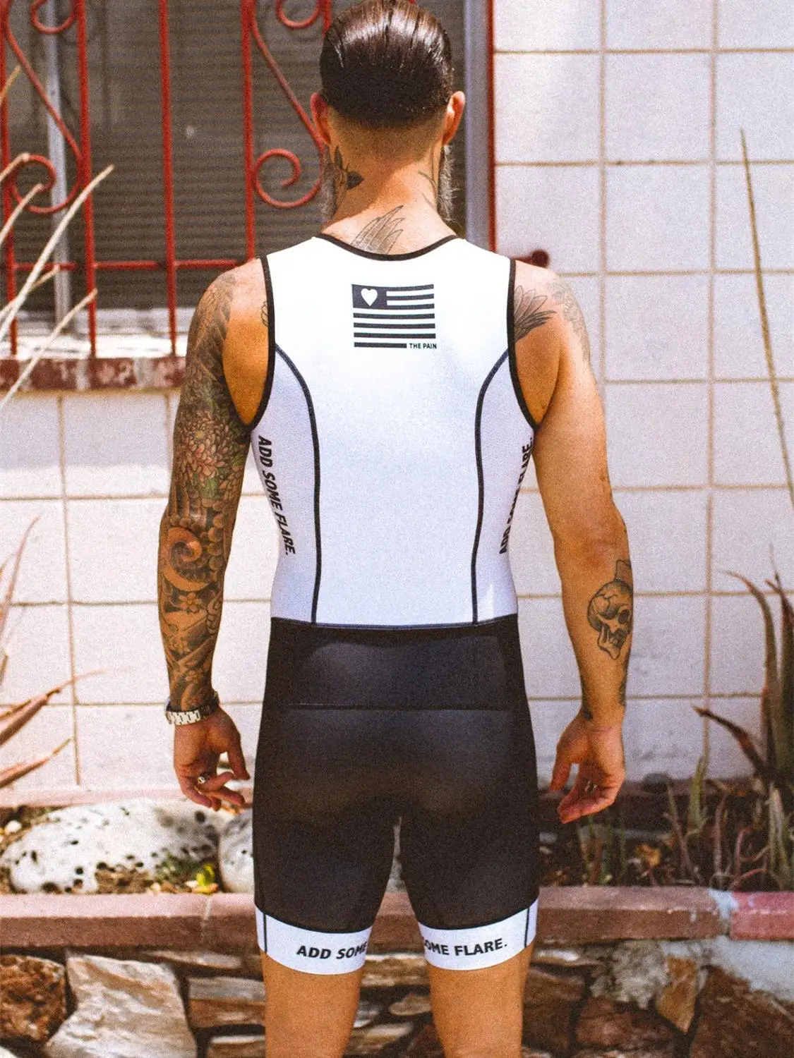 Love the pain USA team cycling skinsuit sleeveless sexy swimsuit triathlon suit men summer sports bike uniforme ciclismo hombre