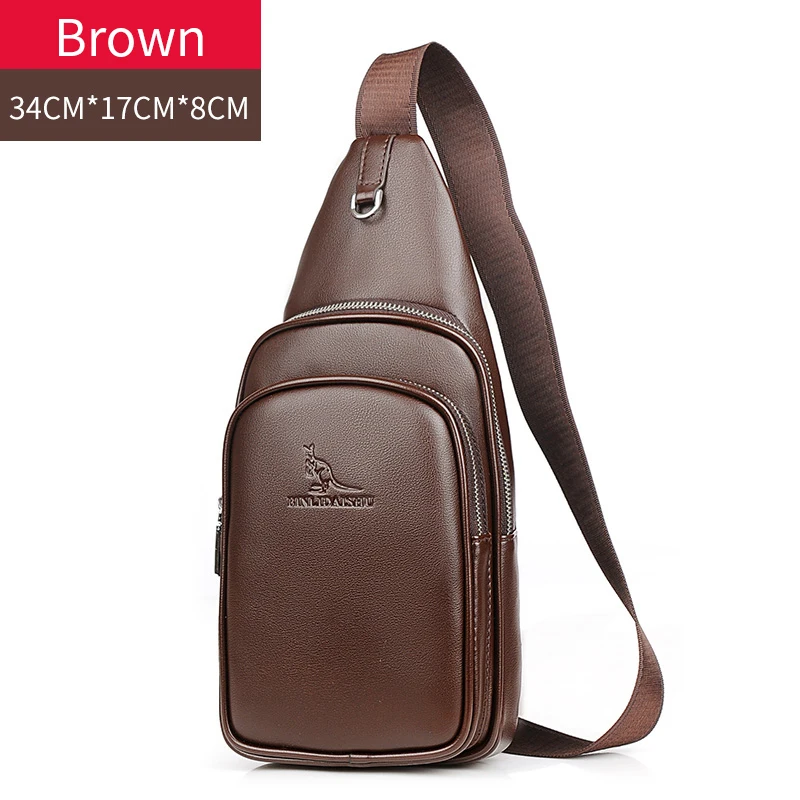 Мужская нагрудная сумка, Короткие походные мессенджеры, нагрудная сумка, многофункциональные сумки через плечо, водоотталкивающая мужская сумка на плечо - Цвет: brown