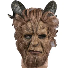 Фильм Красавица и Чудовище Косплей зверь маска принца костюм на Хэллоуин и вечеринки