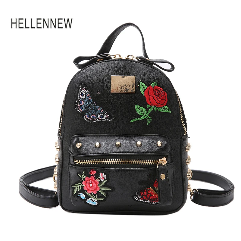 Hellennew 2017 Mini Backpacks for Girls Multi functions Women Small Pretty Butterfly Shoulder Bag Feminine Backpack