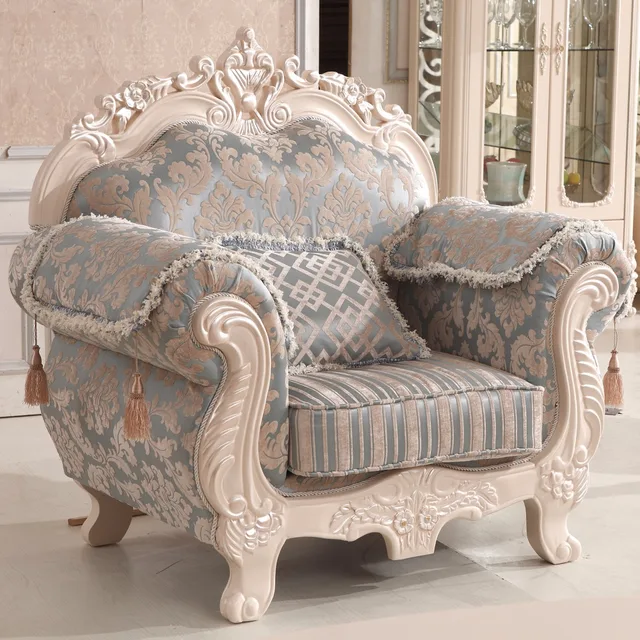 Special Price 0304FDL808 French style carved wood Europe and Ameriva sectional living room sofa set