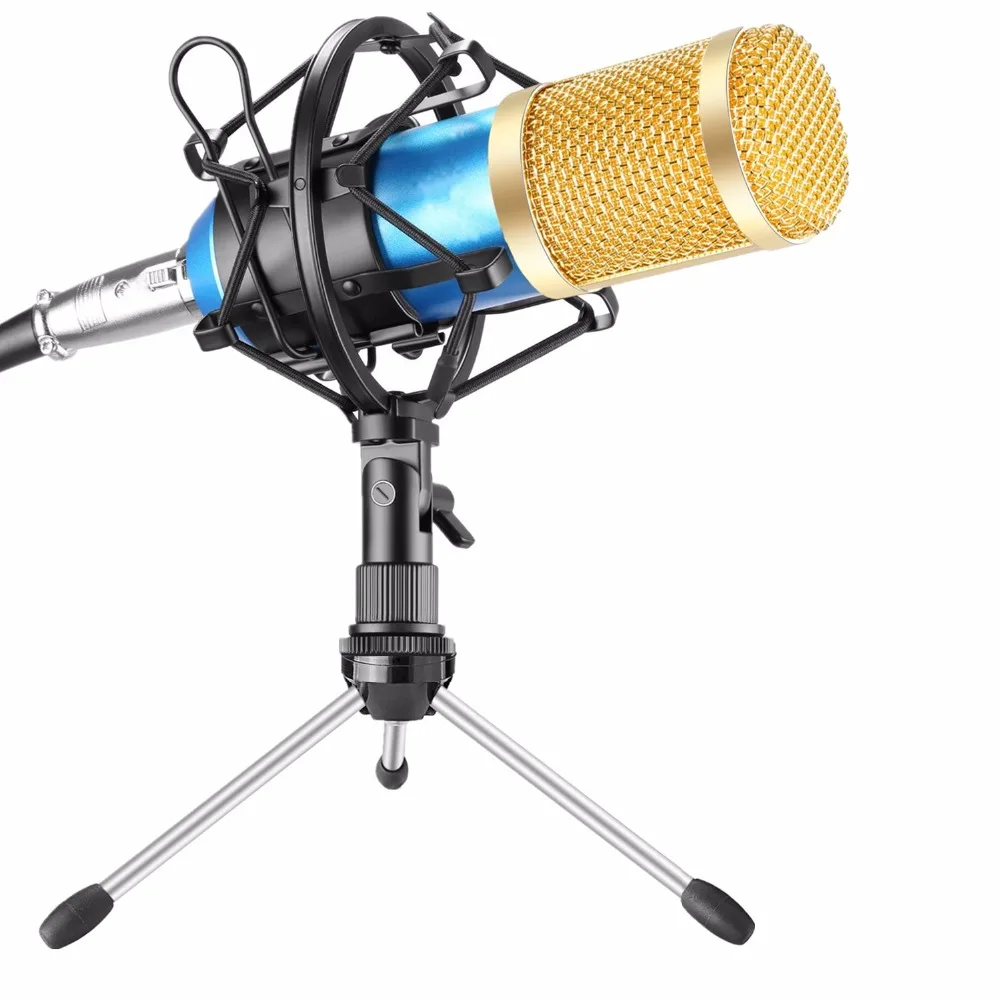 Профессиональный конденсаторный аудио 3,5 мм проводной BM800 Студийный микрофон вокальный записывающее устройство караоке микрофон, микрофон W/подставка для компьютера