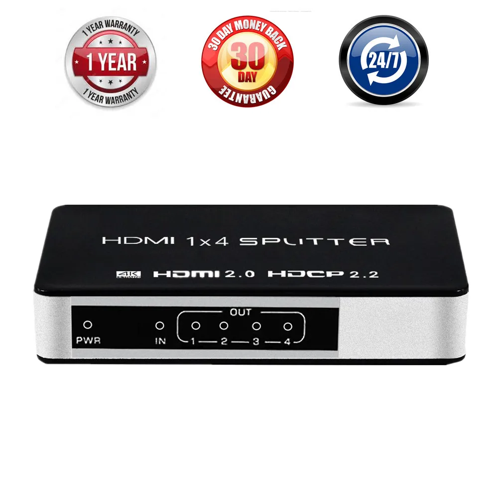 1 вход 4 выхода 1x4 HDMI разделение Подключение Поддержка 2 0 HDCP 4K Золотой порт