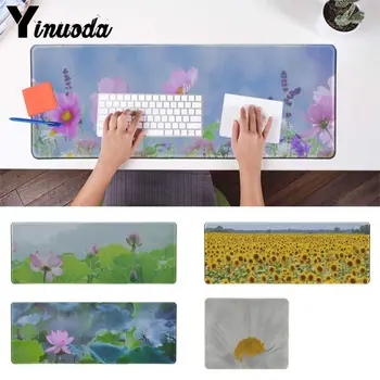 

Yinuoda New Arrivals Summer lotus Unique Desktop Pad Game Mousepad Universal Drop shipping gaming Mouse Pad Mat desk mat