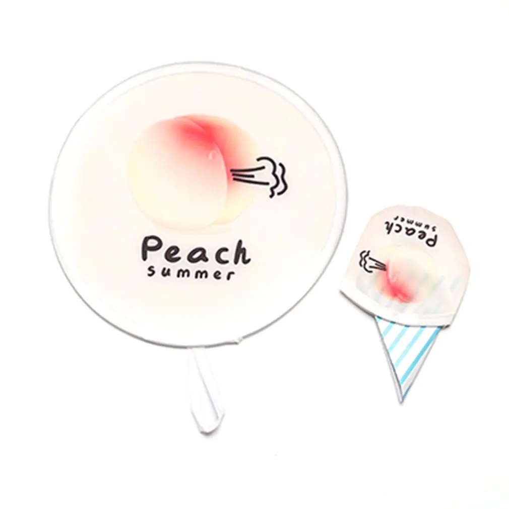 

Summer Portable Folding Fan Printing Cartoon Pattern Round Small Fan Party Favors Cute round fan mini folding fan dropshipping