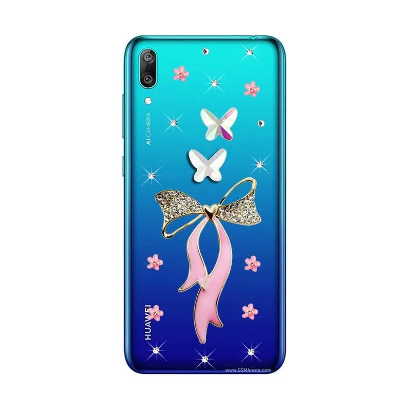 Прозрачный чехол бампер с павлином для Huawei Y7 2019 Y9 P Smart защитный P20 pro 8A Honor 9A 9 10 lite 8X