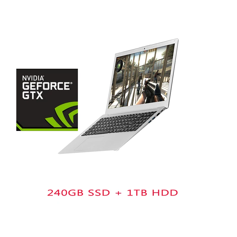 15,6 дюймовый игровой ноутбук I7 7500U geforce 940 m, DDR4 8 Гб 240 ГБ SSD+ 1 ТБ HDD 1920*1080 экран, Алюминиевый компьютер