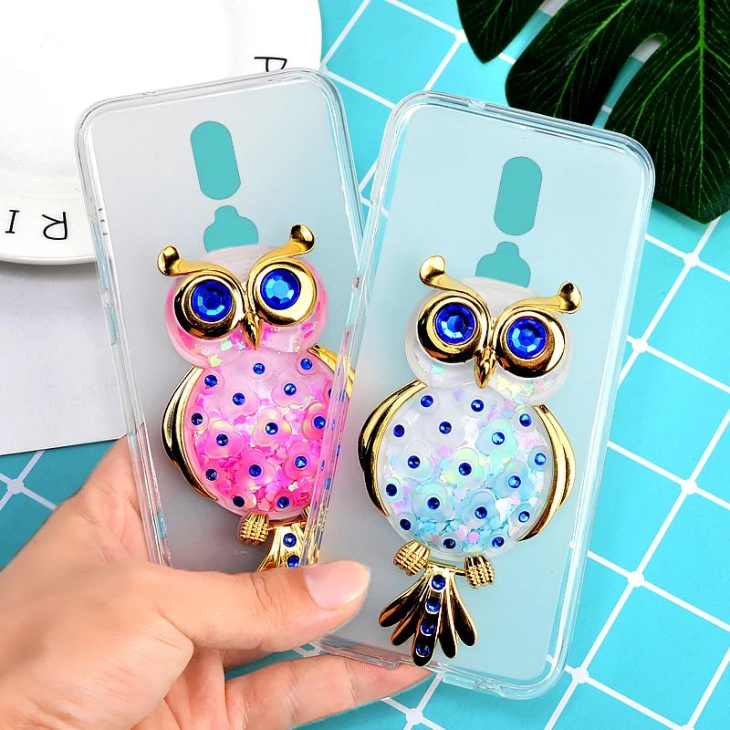 Case For One Plus 6 One Plus6 A6000/A6003 Cases 3D Quicksand Liquid Soft Silicone Bags Animal Owl Unicorn Girl Back Covers Shell