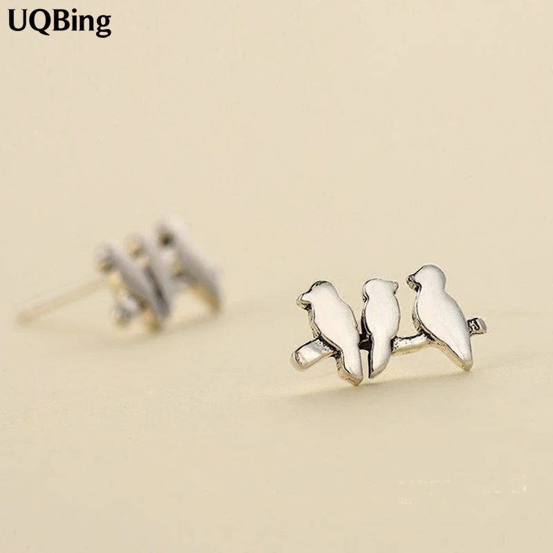 

Cute Three Bird Stud Earrings Fashion 925 Silver Stud Earrings Jewelry Pendientes Brincos Fashion Jewelry Drop Shipping