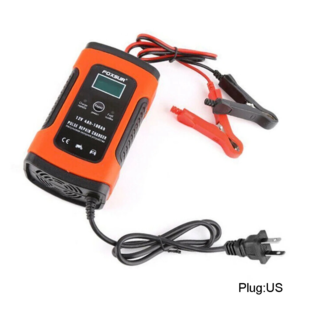 

Full Automatic Fast Car Smart 6A With Plug 12V 3 Stages Universal Safe Battery Charger Automobile LCD Display Motorcycle