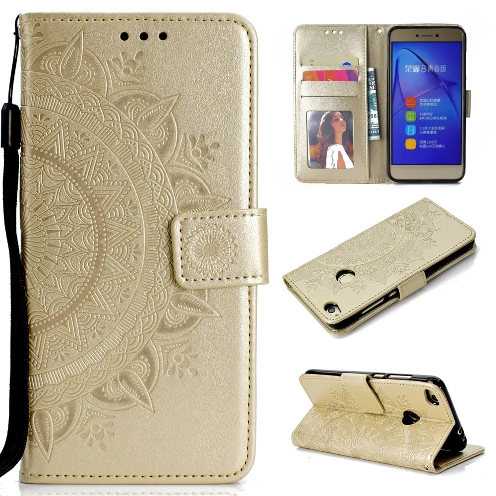 

Coque Funda For Huawei P8 Lite 2017 Circular Mandala Cover Card Slot Wallet Leather Cover Case For Huawei P8 Lite 2017