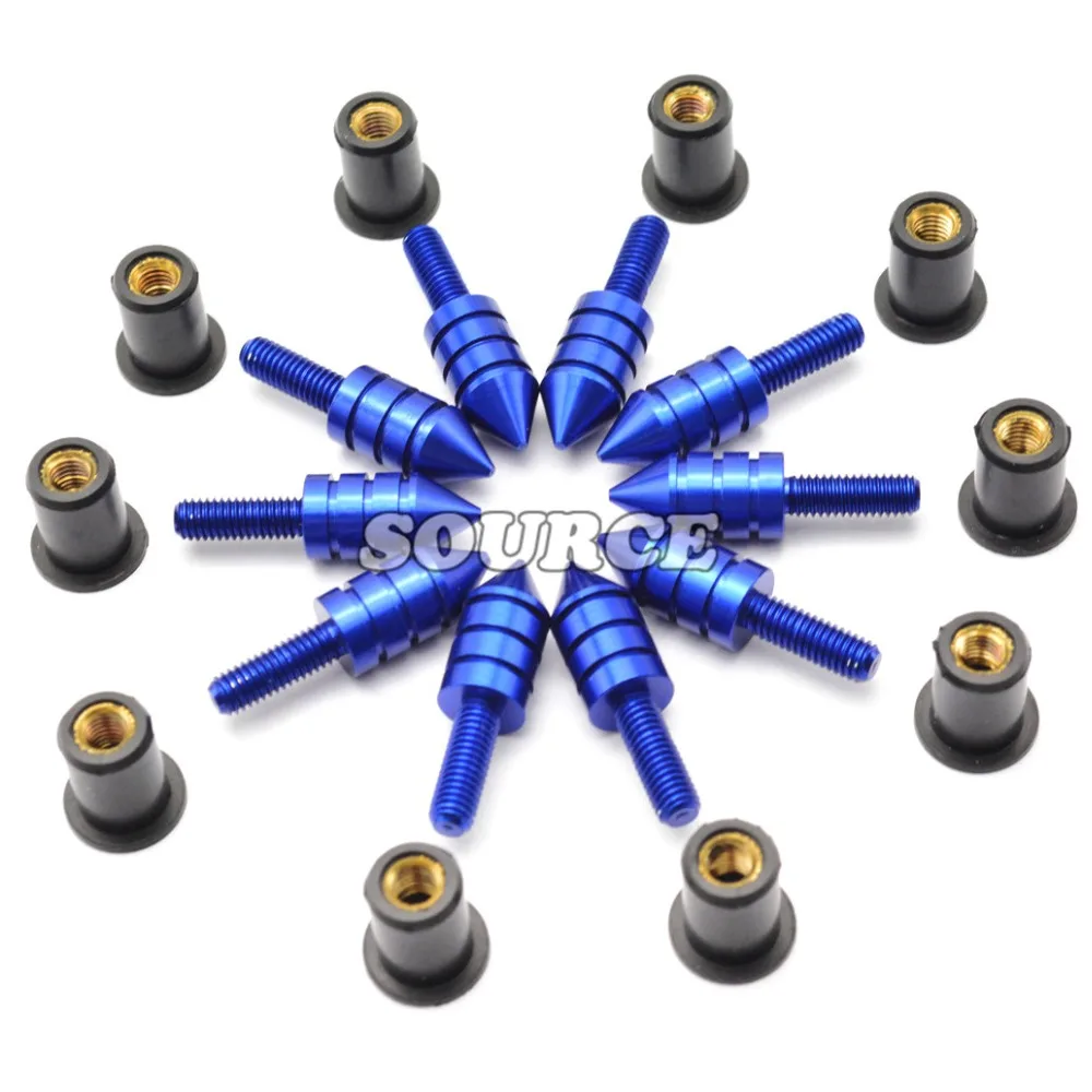 Universal M5 Motorcycle Windshield Spike Bolts Screw Nuts Bolts For