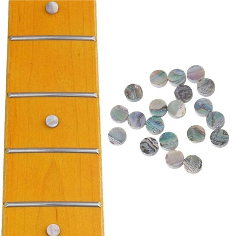 

20pcs 6mm Coloful Abalone Mother Of Pearl Shell Fingerboard Dots With Inlay Material For Guitar Bass Ukulele Accessories