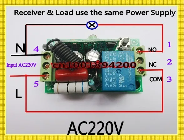 Переключатель с дистанционным управлением, AC220V, дальний передатчик, 10A, лампа, светильник, лампа, двигатель, дистанционное включение, выключение 315/433 МГц