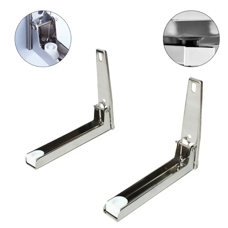 Heavy Duty Folding Shelf Brackets Support Frame Steel Foldable Stretch Shelf Rack Microwave Oven Wall Mount Bracket