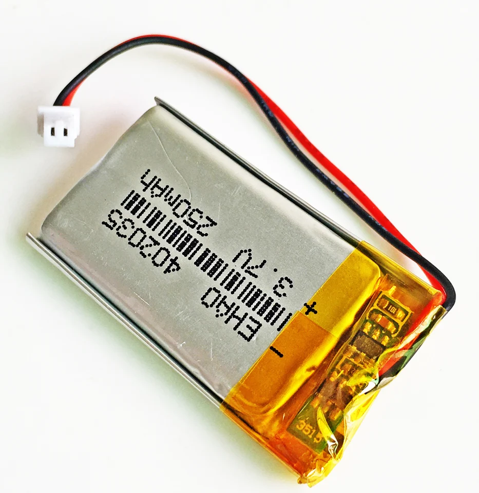 Batería Recargable Polímero Litio 3,7 2600 MAh 505573 2 LED