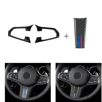 

1Set Carbon Fiber Steering Wheel Buttons Stickers Sticker Trim Decal For BMW 5 Series G30 G38, X3 G01 G08