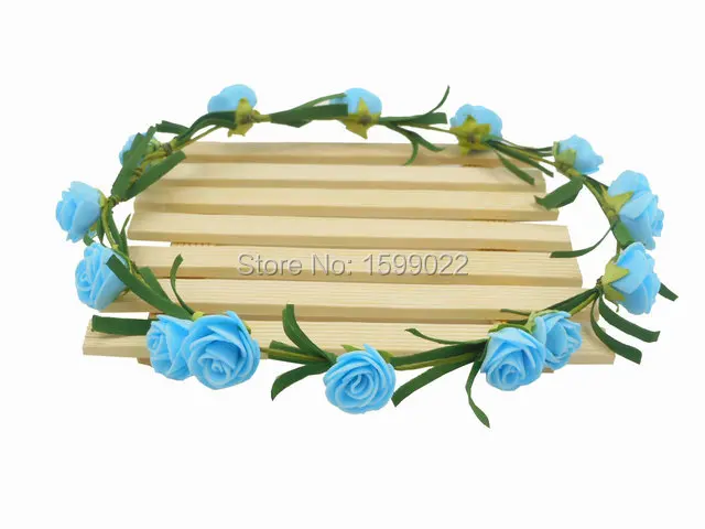 6 teile/los Einfache PE Rose Blumen Stirnbänder für Frauen Blume Reif Blau Hochzeit Dekoration Chanukka-schmucksachen-blau Haus Erwärmung Partei Liefert 6 teile/los Einfache PE Rose Blumen Stirnbänder für Frauen Blume Reif Blau Hochzeit Dekoration Chanukka-schmucksachen-blau Haus Erwärmung Partei Liefert
