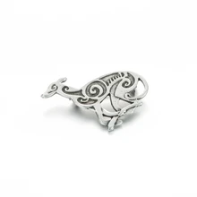 Sitting Greyhound Brooch Fashion Cute Dog Lovers Brooch Pins Loves Dog Brooches for Women and Men Antique Sliver Lead Free