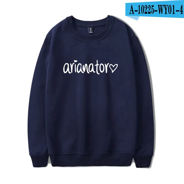 navy blue Ariana Grande толстовки для женщин/мужчин хип-хоп Повседневная Толстовка с капюшоном Женская мода Tumblr куртка пальто весна осень спортивный костюм топы - Цвет: navy blue