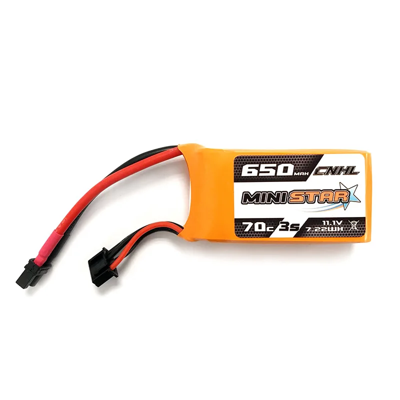 3 шт CNHL MiniStar 650mAh 11,1 V 3S 70C Lipo батарея с XT30U вилкой