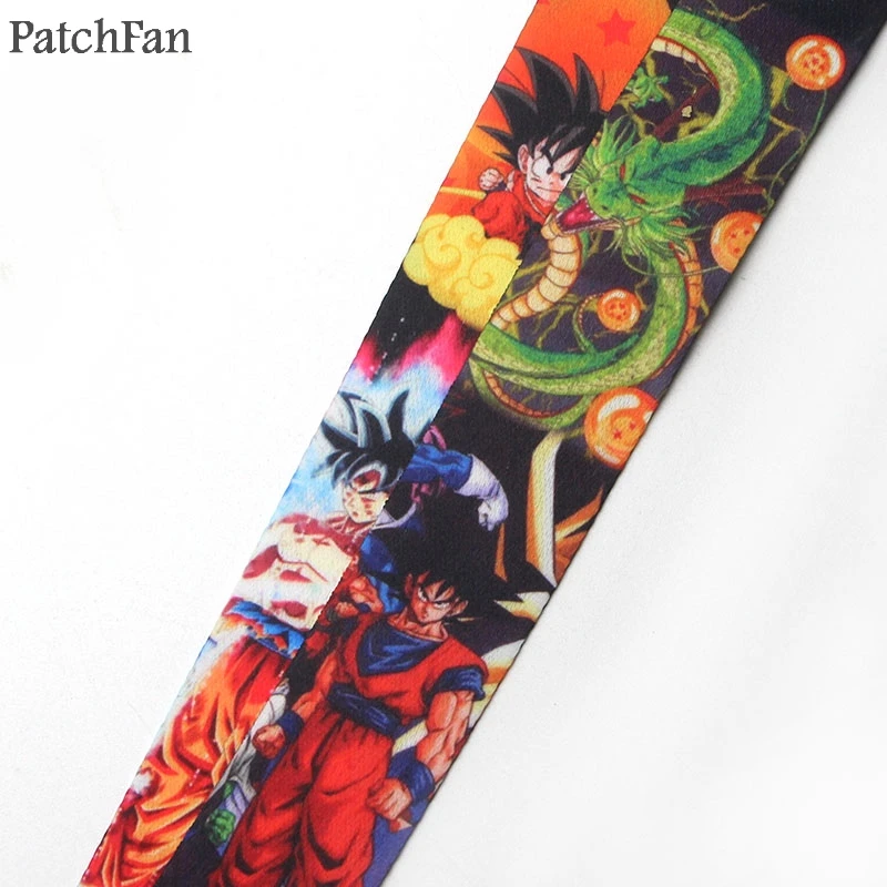 Patchfan Dragon Ball Son Goku Мультяшные шнурки на шею ремни для телефонов ключи бисера футляры для идентификационных карт брелок лямки A0493