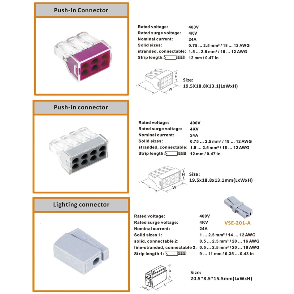 Бесплатная доставка (50 шт./лот) Мини быстрые Проводные разъемы универсальный