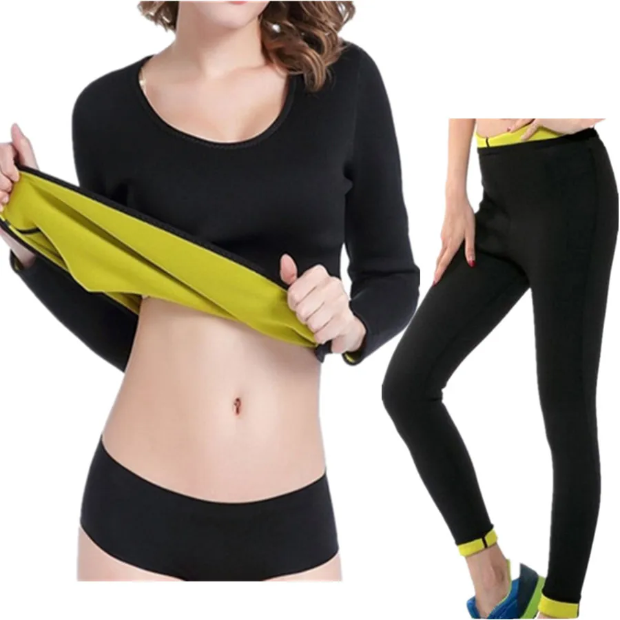 

Body Shapers Neoprene Slimming Super Stretch control Long Pants & Long Sleeve Tops Women's Waist Slimming Sweat Sauna shaperwear