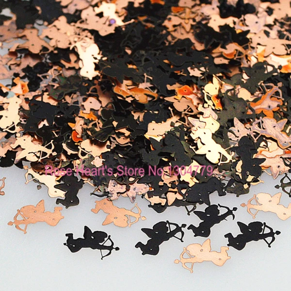 

Cupid Design Black metal nail foil decals 3d nail art decorations supplies tools