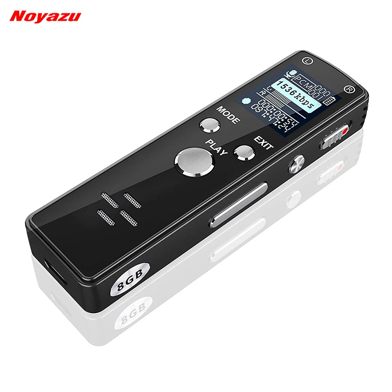 NOYAZU N25 8 GB/16 GB Диктофон USB Профессиональный 700 Hr диктофон цифровой Аудио с WAV mp3